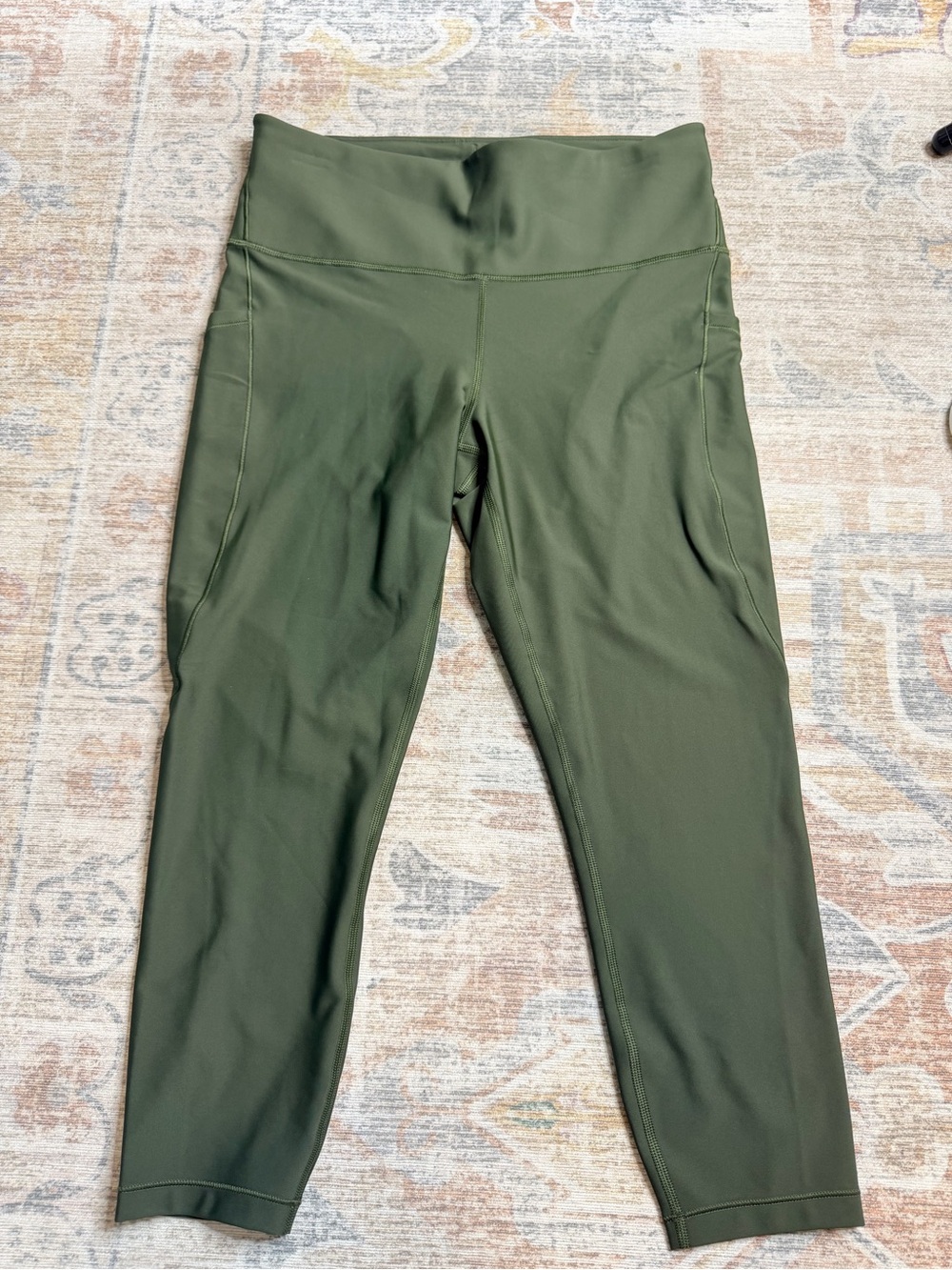 Athleta Olive Green 7/8 Interval Leggings